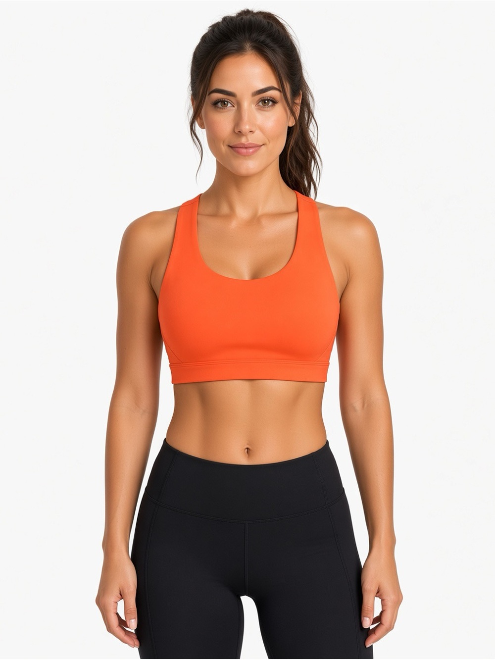 Athleta Orange Racerback Sports Bra XXS NWOT